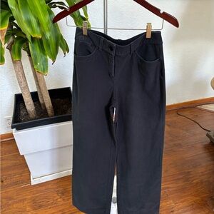 lululemon athletica matte black pant, wide leg